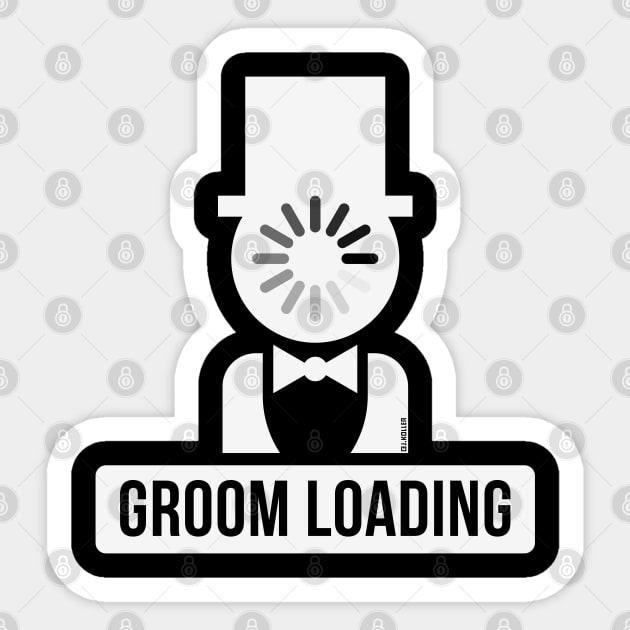 Groom Loading (Stag Night / Bachelor Party / White) Sticker by MrFaulbaum